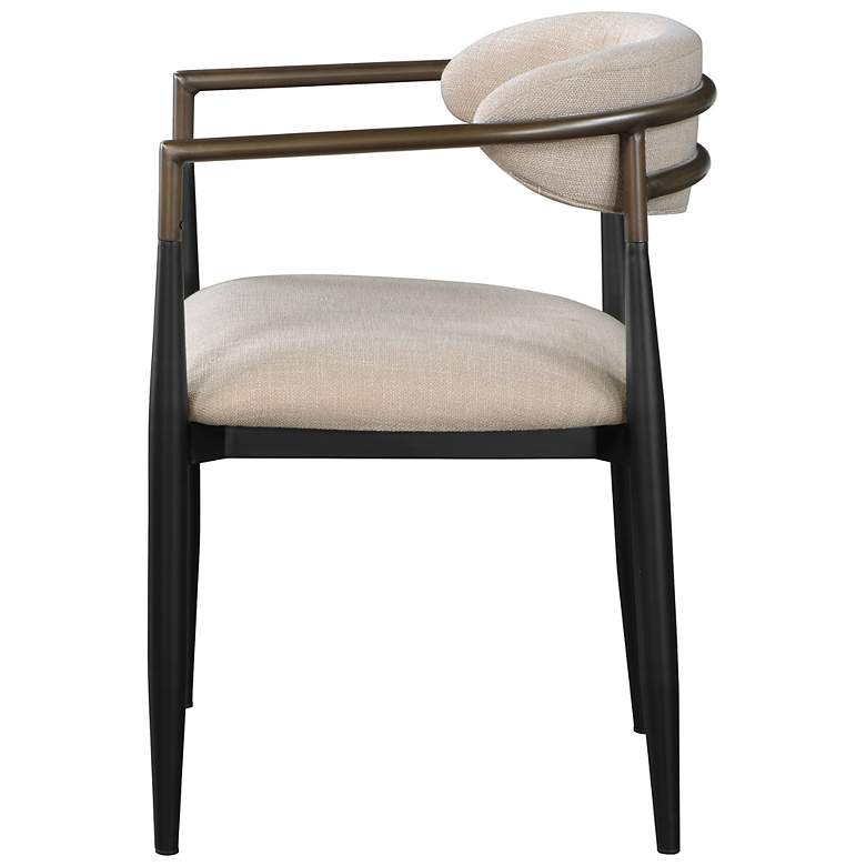 Image 7 Jaramillo Arm Chair (Set-2) Beige Linen & Black more views