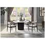 Jaramillo Arm Chair (Set-2) Beige Linen & Black
