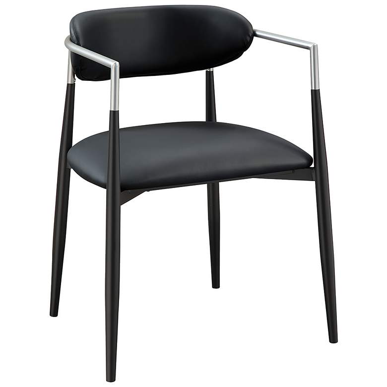 Image 1 Jaramillo Arm Chair (Set-2) Black Synthetic Leather