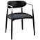 Jaramillo Arm Chair (Set-2) Black Synthetic Leather