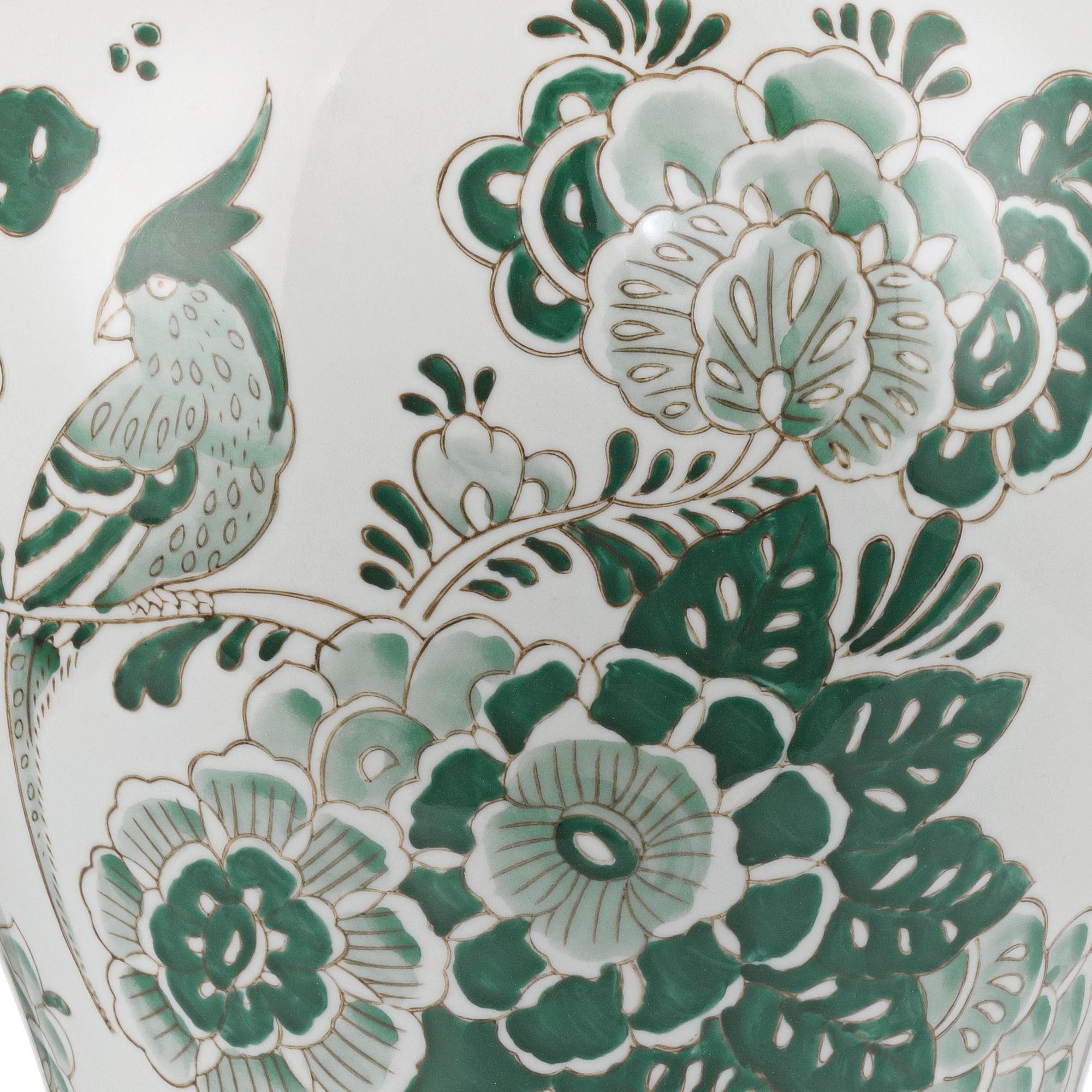 Image 4 Jardin 21" High Jade and White Ceramic Ginger Jar with Lid more views