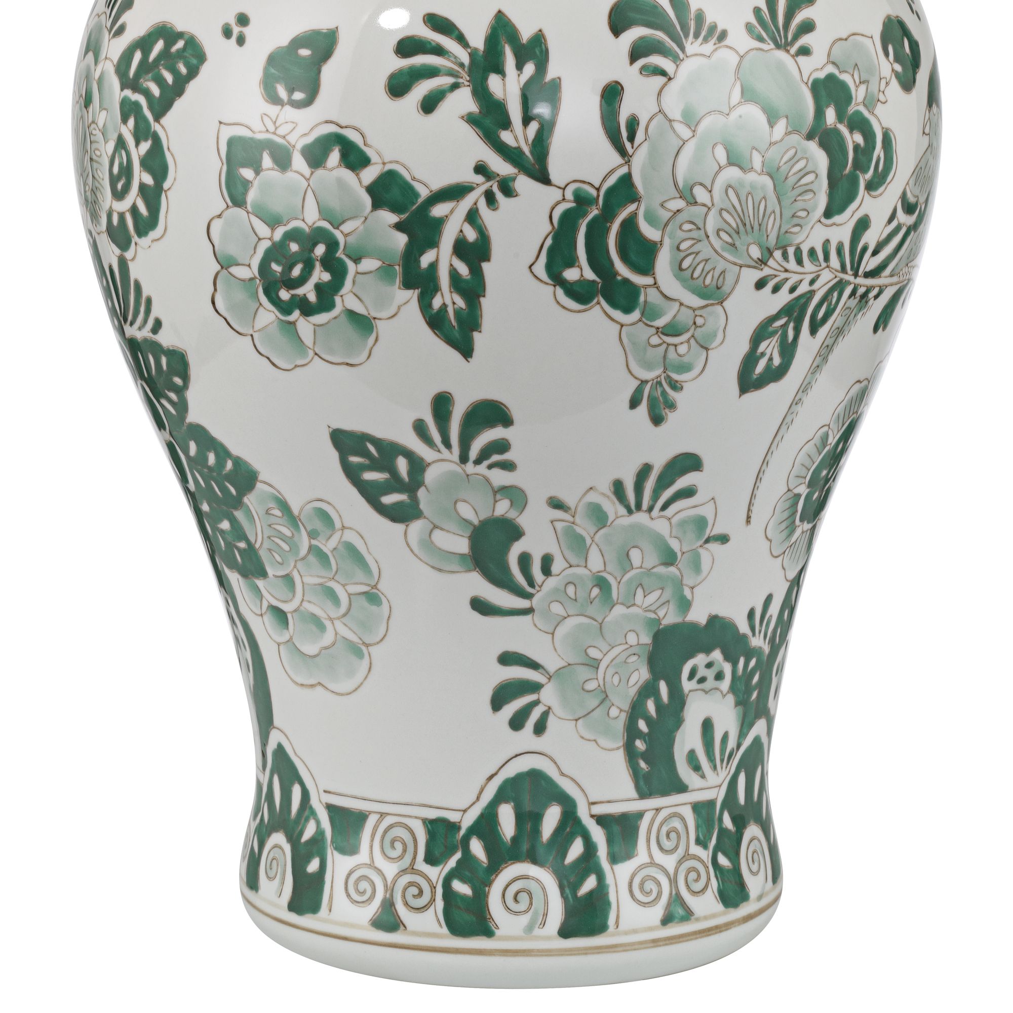 Image 6 Jardin 21" High Jade and White Ceramic Ginger Jar with Lid more views