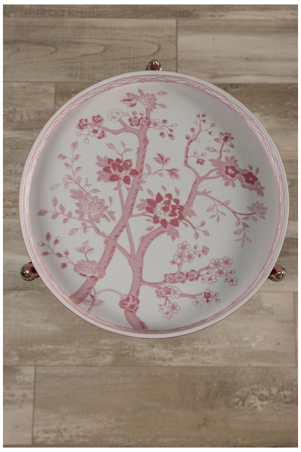 Image 2 Jardin Blush Tray with Nickel Stand more views