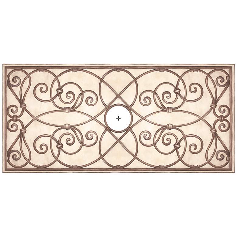 Image 1 Jardin Dark 36" Wide Repositionable Ceiling Medallion