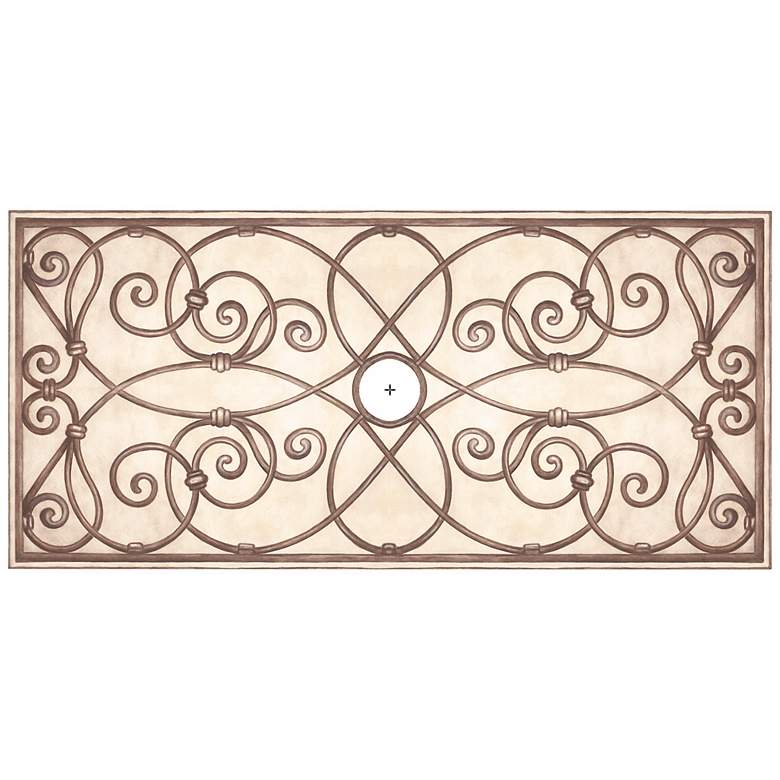 Image 1 Jardin Dark 48" Wide Repositionable Ceiling Medallion