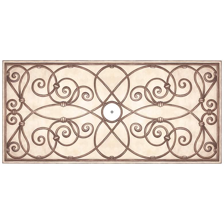 Image 2 Jardin Dark 48 inch Wide Repositionable Ceiling Medallion