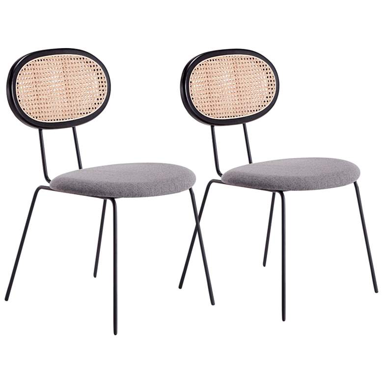 Image 1 Jardin Gray Fabric Dining Chairs Set of 2