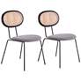 Jardin Gray Fabric Dining Chairs Set of 2 in scene