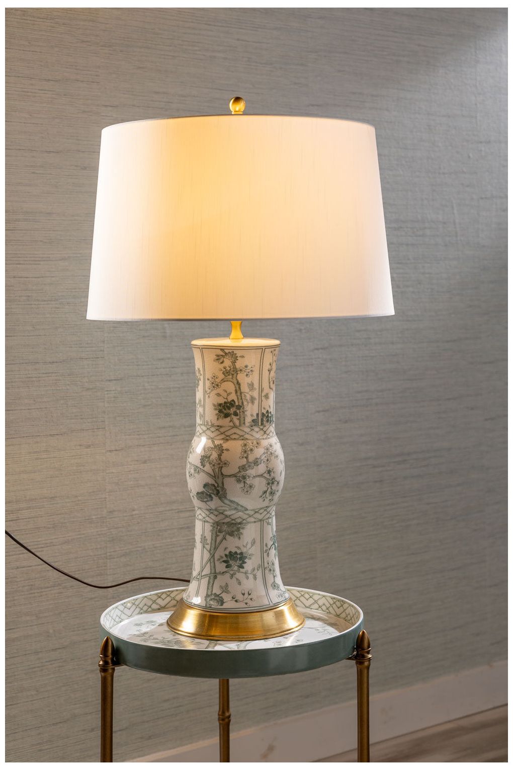 Image 2 Jardin Green Tray with Brass Stand more views