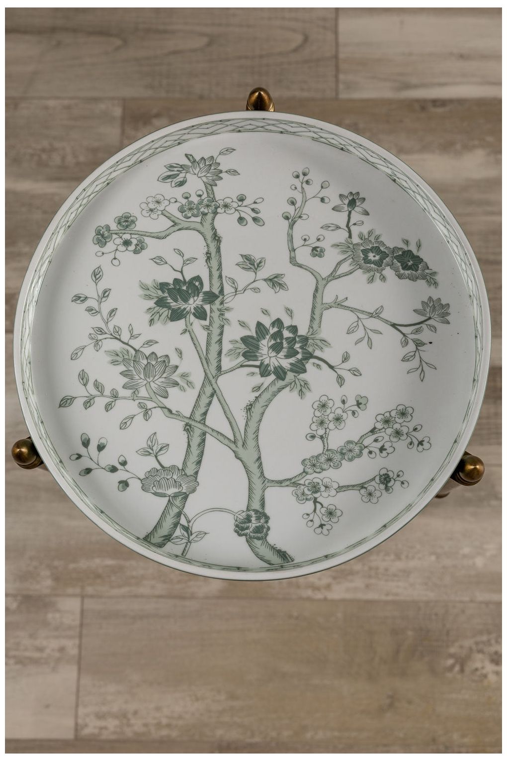 Image 3 Jardin Green Tray with Brass Stand more views