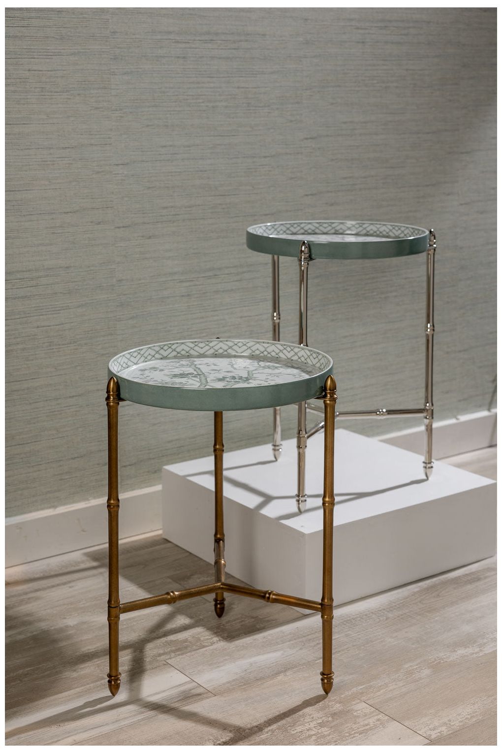 Image 2 Jardin Green tray with Nickel Stand more views