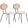 Jardin Oatmeal Fabric Dining Chairs Set of 2