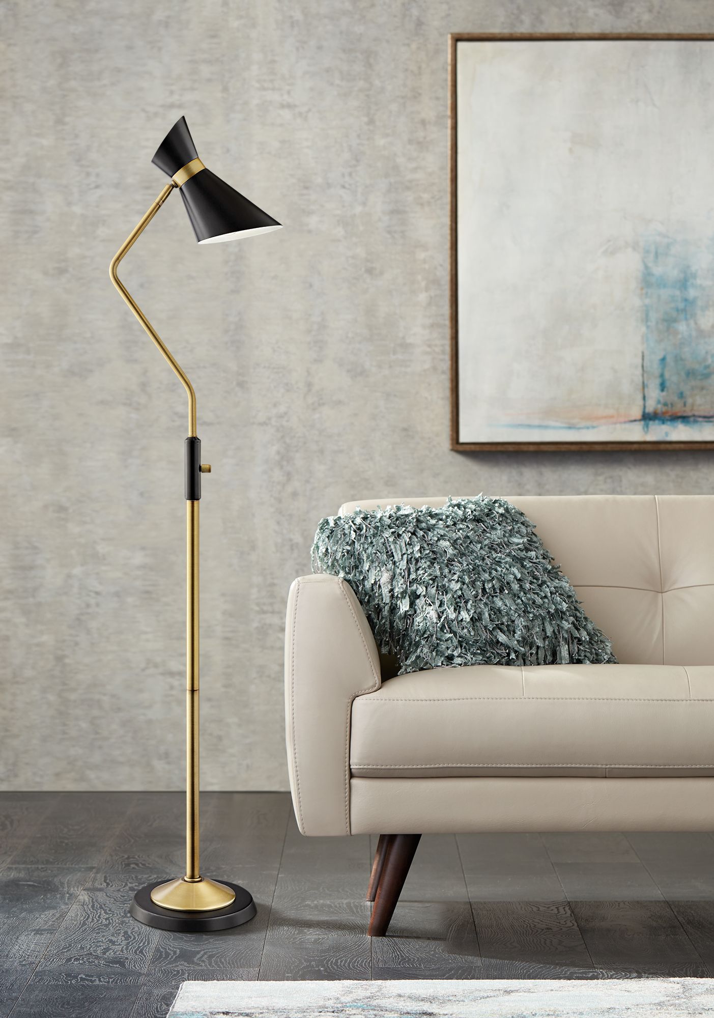 brass modern floor lamp