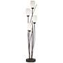 Jareth 73" Black and White 4-Light Tulip Floor Lamp with USB Dimmer
