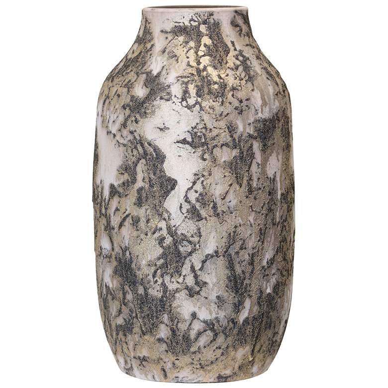 Image 1 Jarra 15.7" High Hand Painted Black and Gold Vase