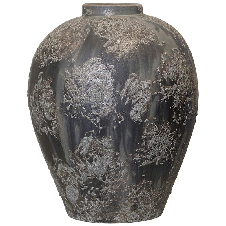 Image 1 Jarra 15.75" High Hand Painted Grey Vase