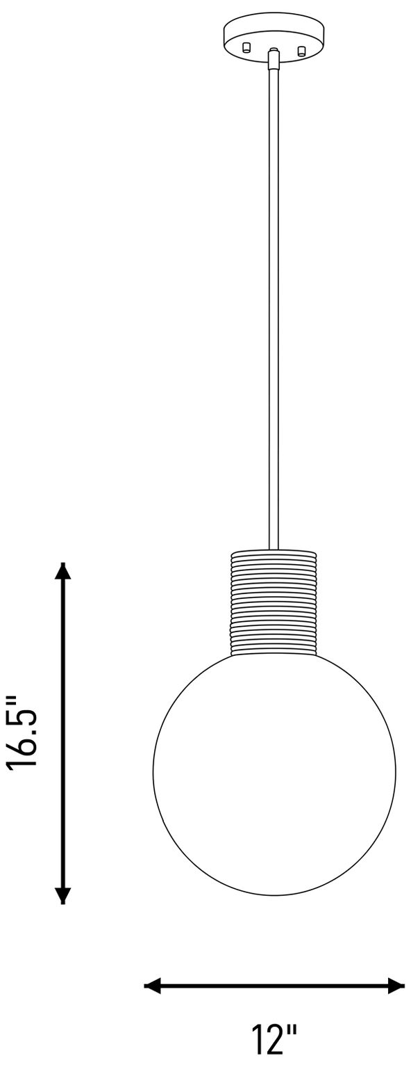 Jarrell 1-Light Pendant in Matte Black