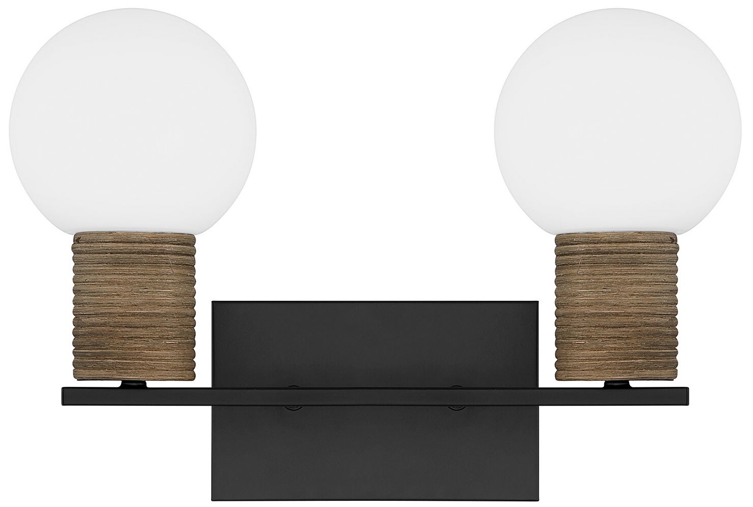 Image 2 Jarrell 2-Light Bathroom Vanity Light in Matte Black more views