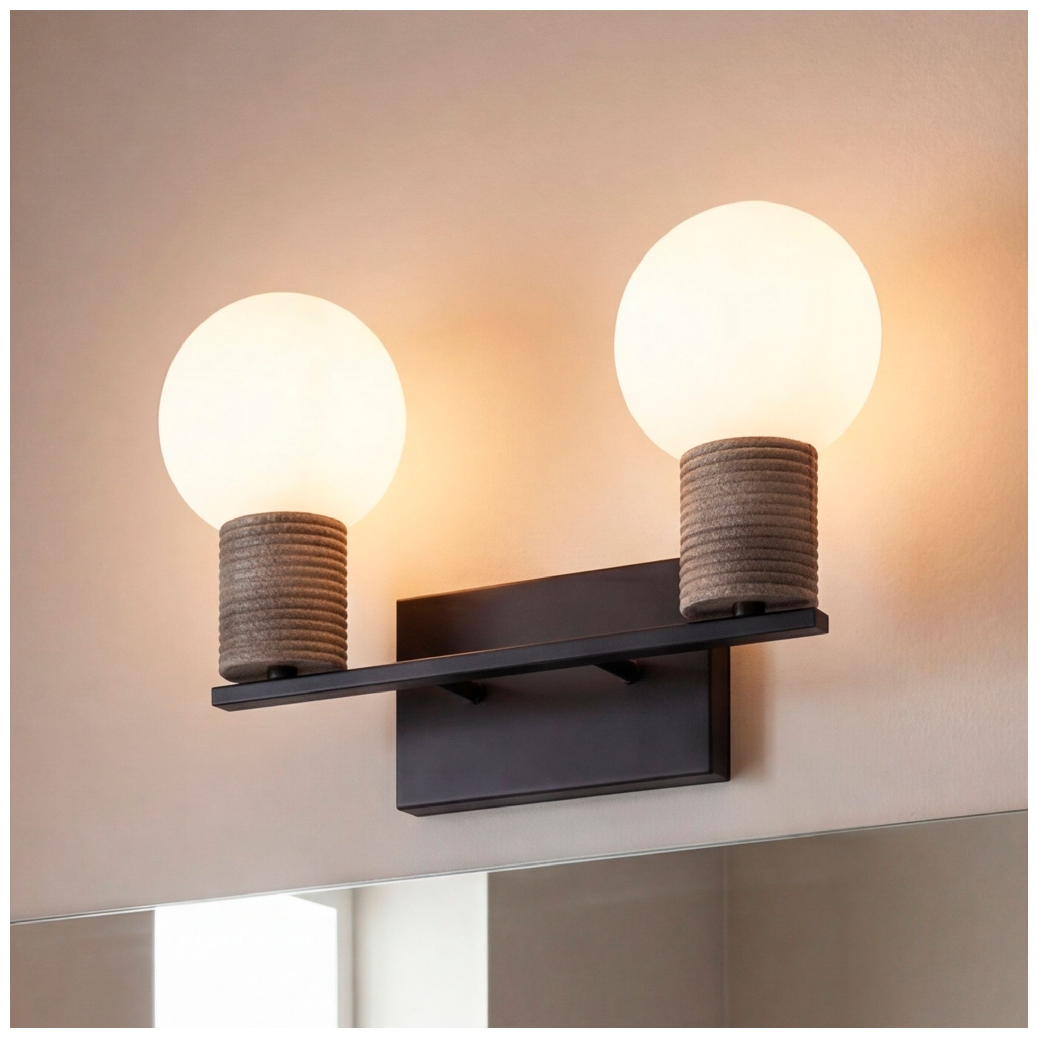 Image 6 Jarrell 2-Light Bathroom Vanity Light in Matte Black more views
