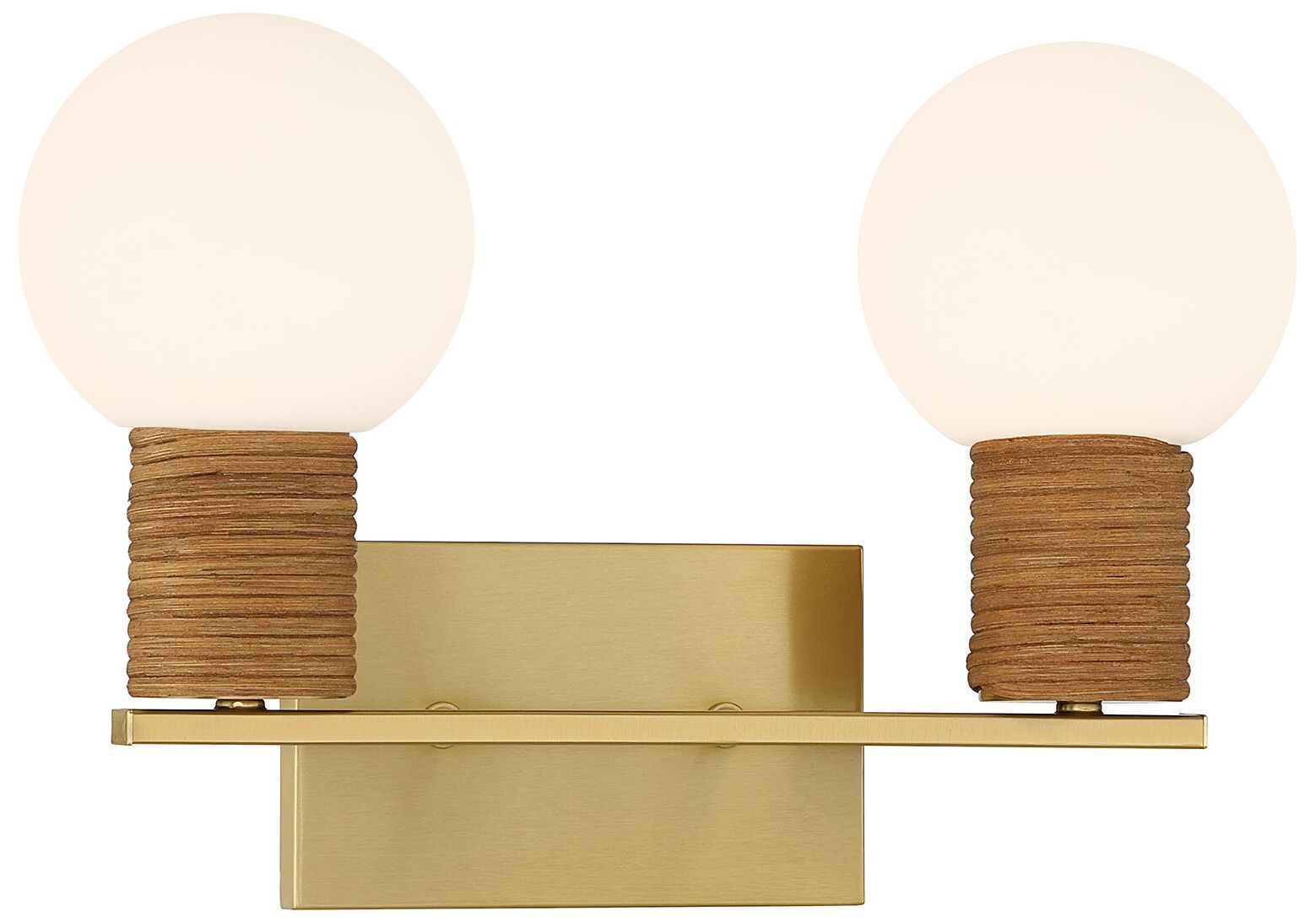 Image 3 Jarrell 2-Light Bathroom Vanity Light in Warm Brass more views