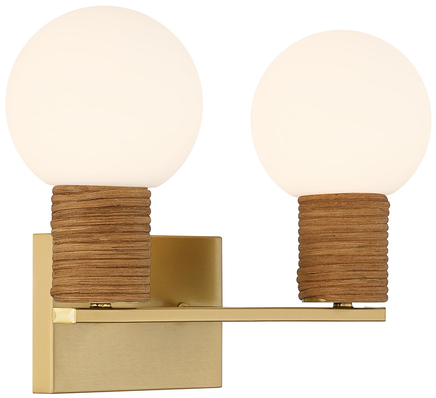 Image 4 Jarrell 2-Light Bathroom Vanity Light in Warm Brass more views