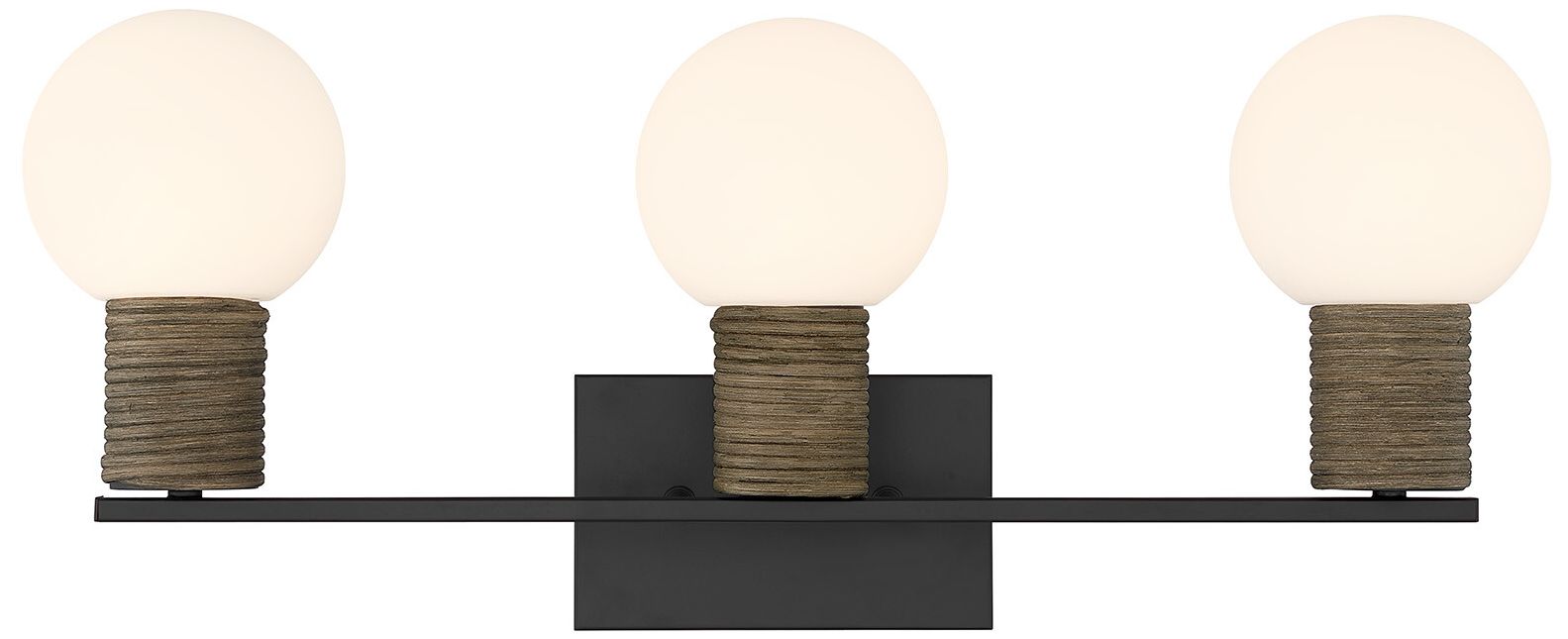 Jarrell 3-Light Bathroom Vanity Light in Matte Black
