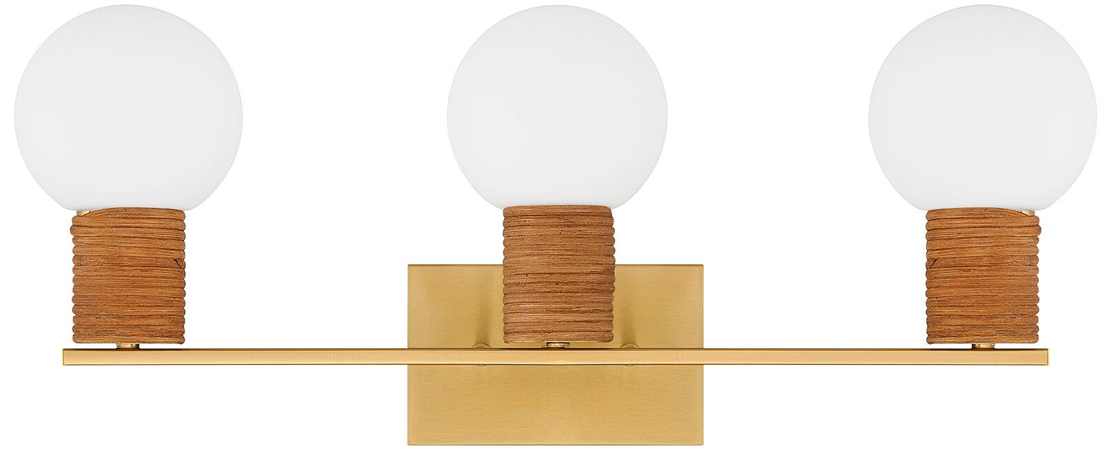Image 3 Jarrell 3-Light Bathroom Vanity Light in Warm Brass more views