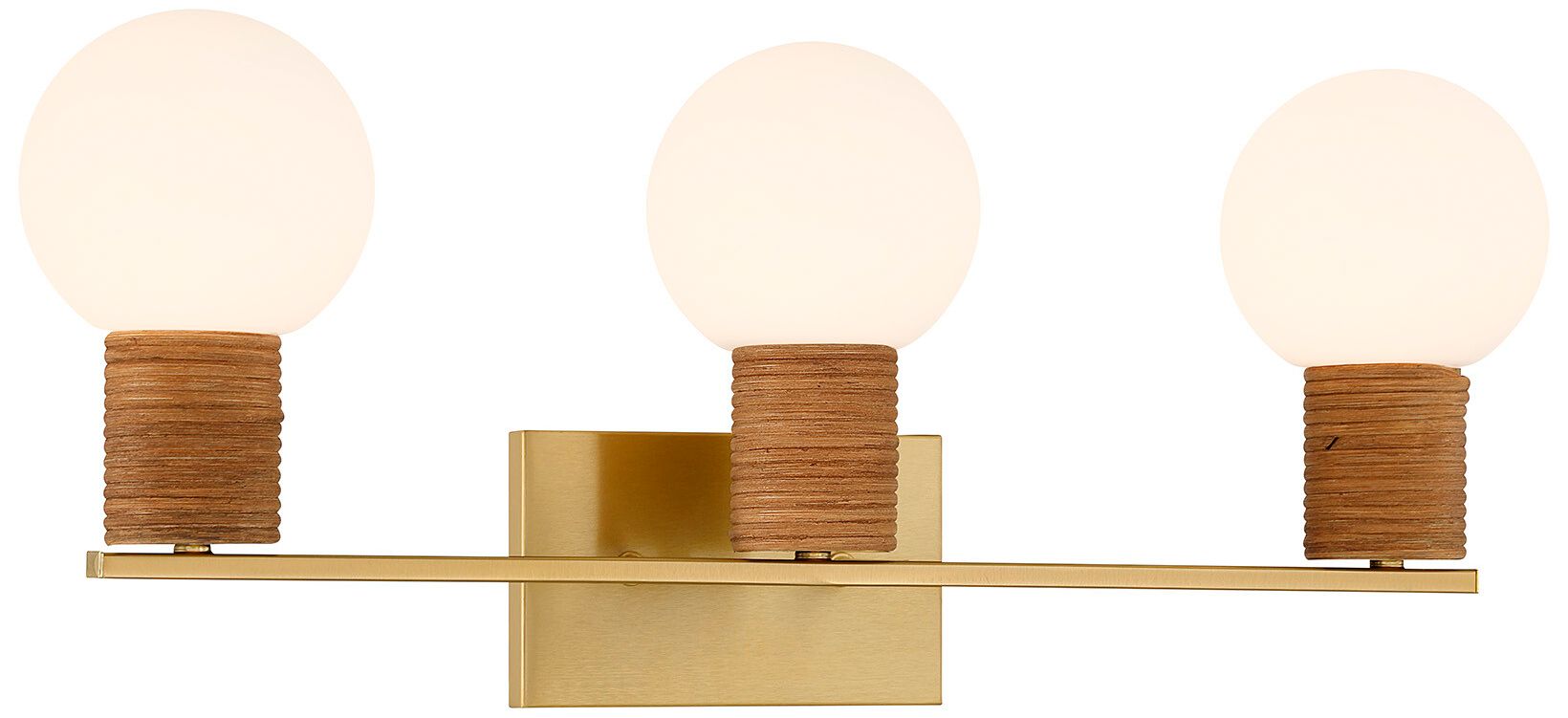 Image 4 Jarrell 3-Light Bathroom Vanity Light in Warm Brass more views