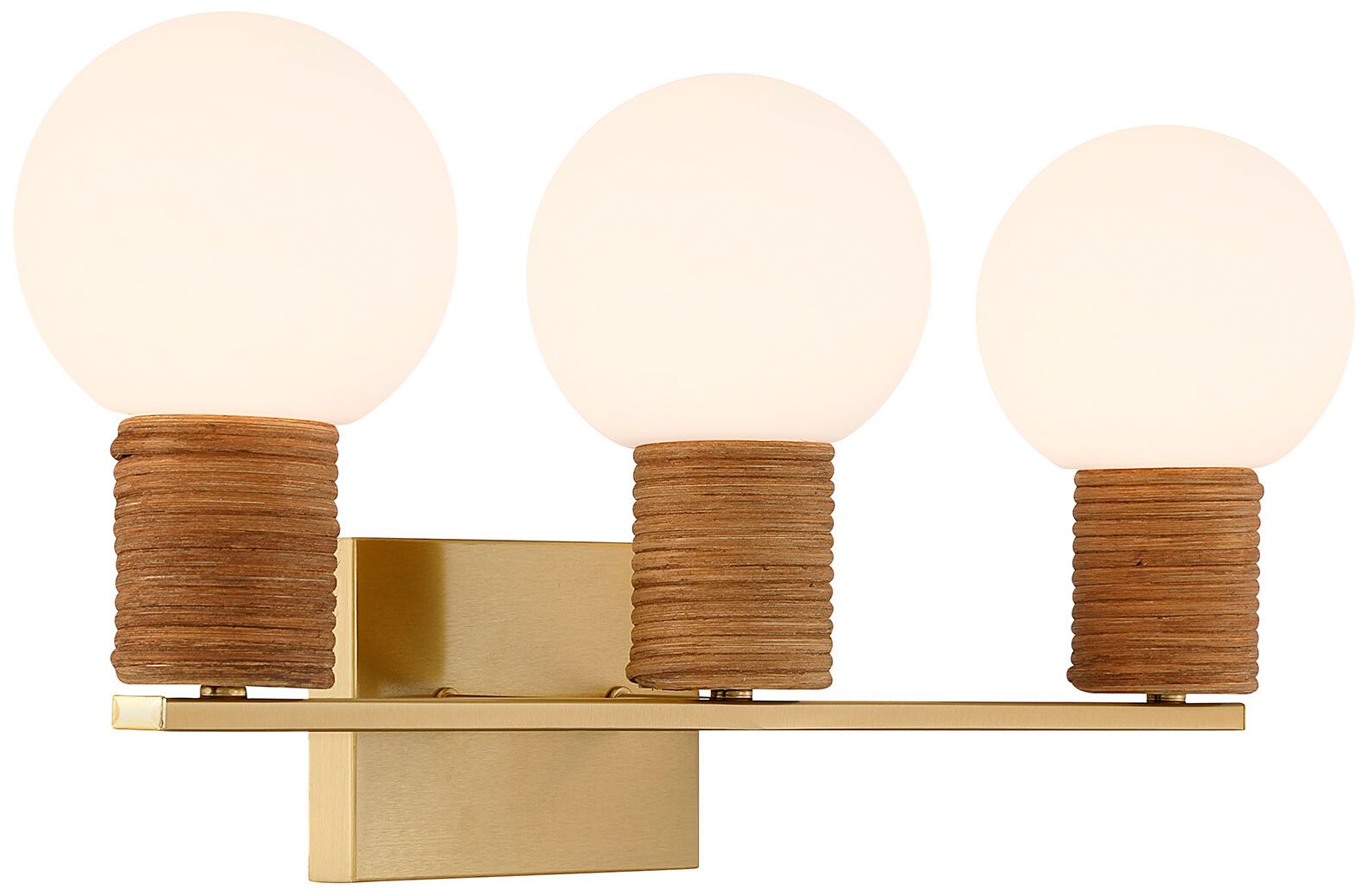 Image 5 Jarrell 3-Light Bathroom Vanity Light in Warm Brass more views
