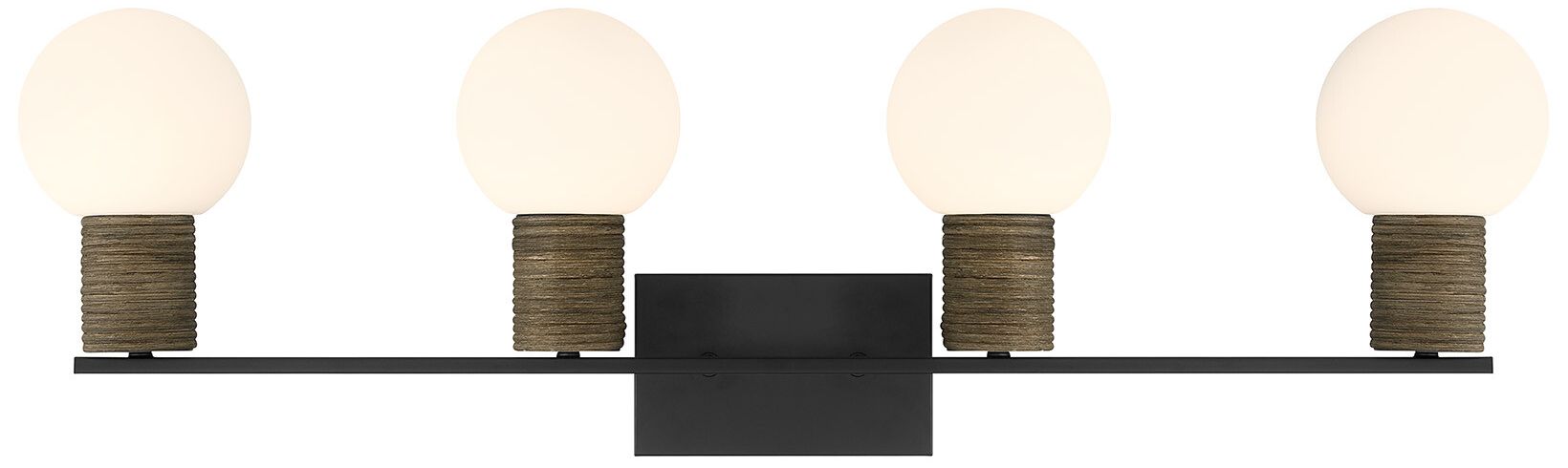 Jarrell 4-Light Bathroom Vanity Light in Matte Black