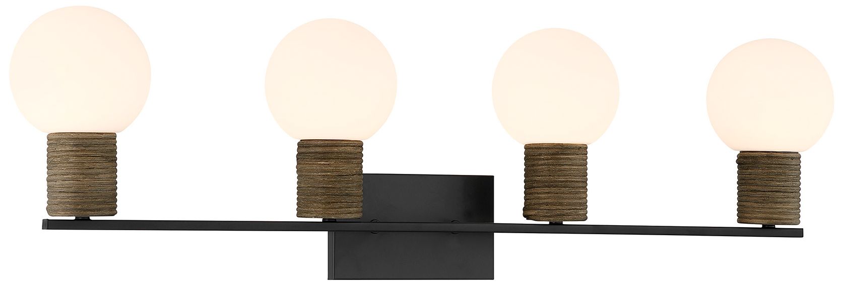 Image 3 Jarrell 4-Light Bathroom Vanity Light in Matte Black more views