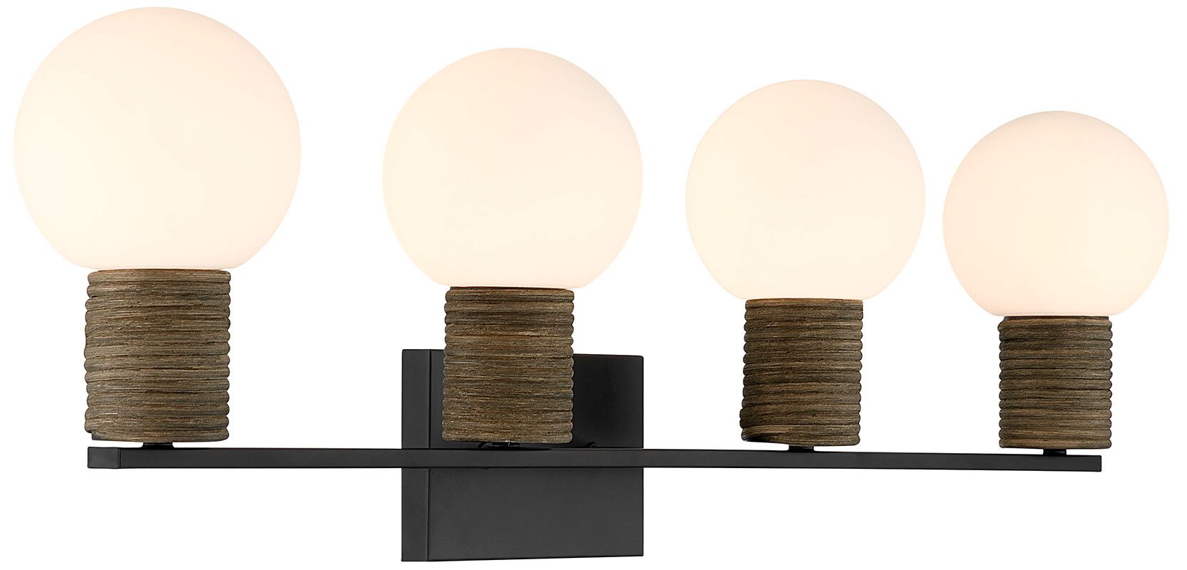 Image 4 Jarrell 4-Light Bathroom Vanity Light in Matte Black more views