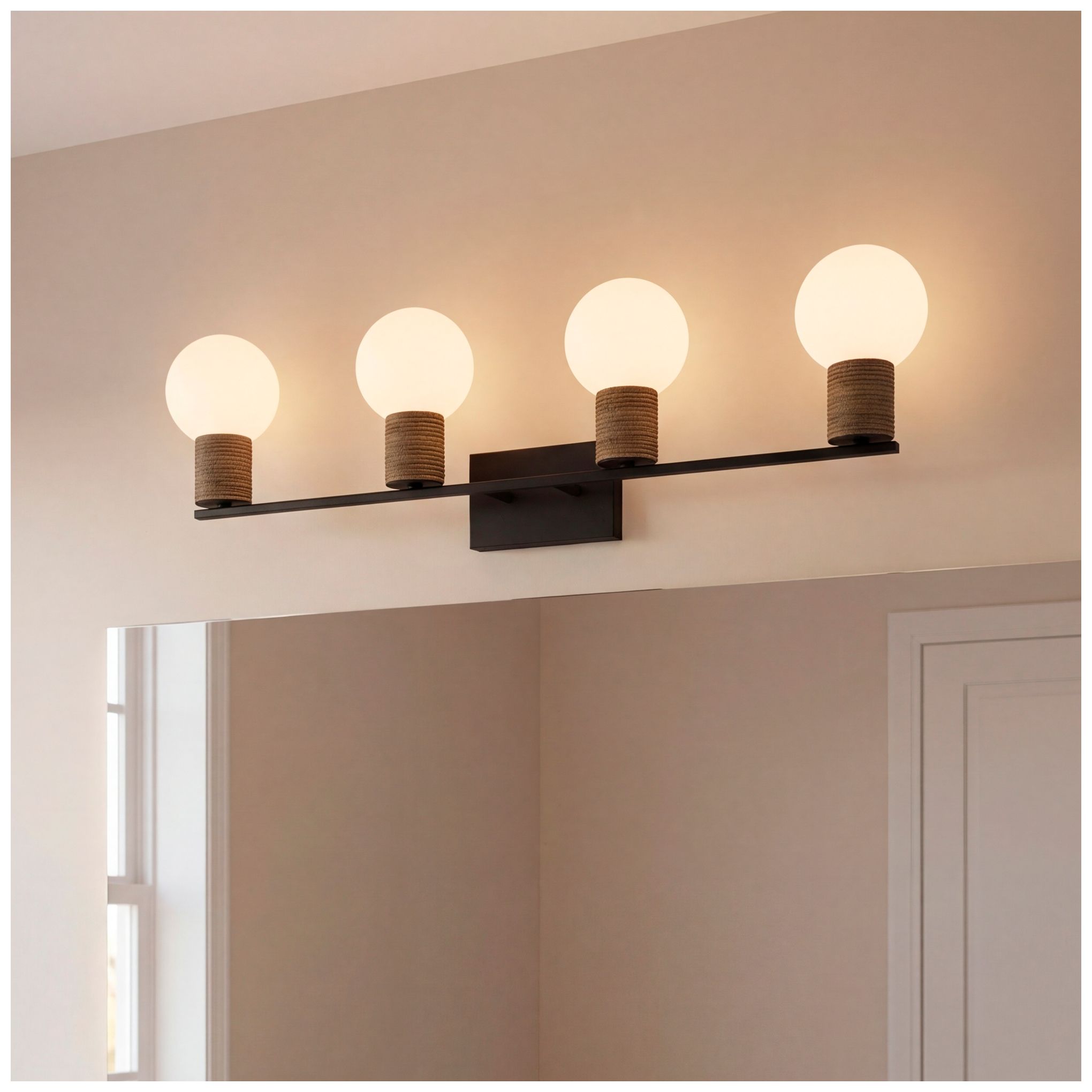 Image 6 Jarrell 4-Light Bathroom Vanity Light in Matte Black more views
