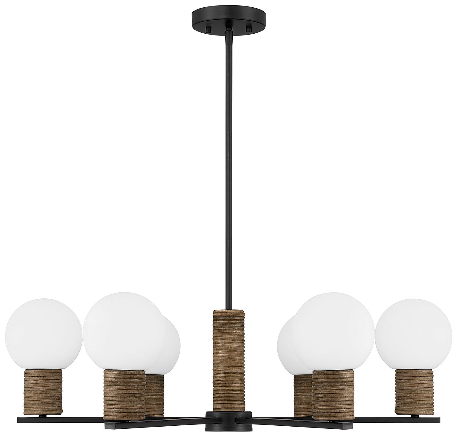 Image 5 Jarrell 6-Light Chandelier in Matte Black more views