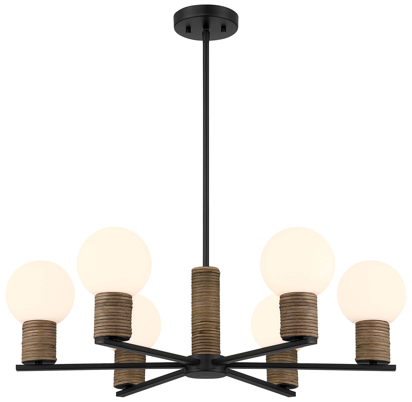 Image 6 Jarrell 6-Light Chandelier in Matte Black more views