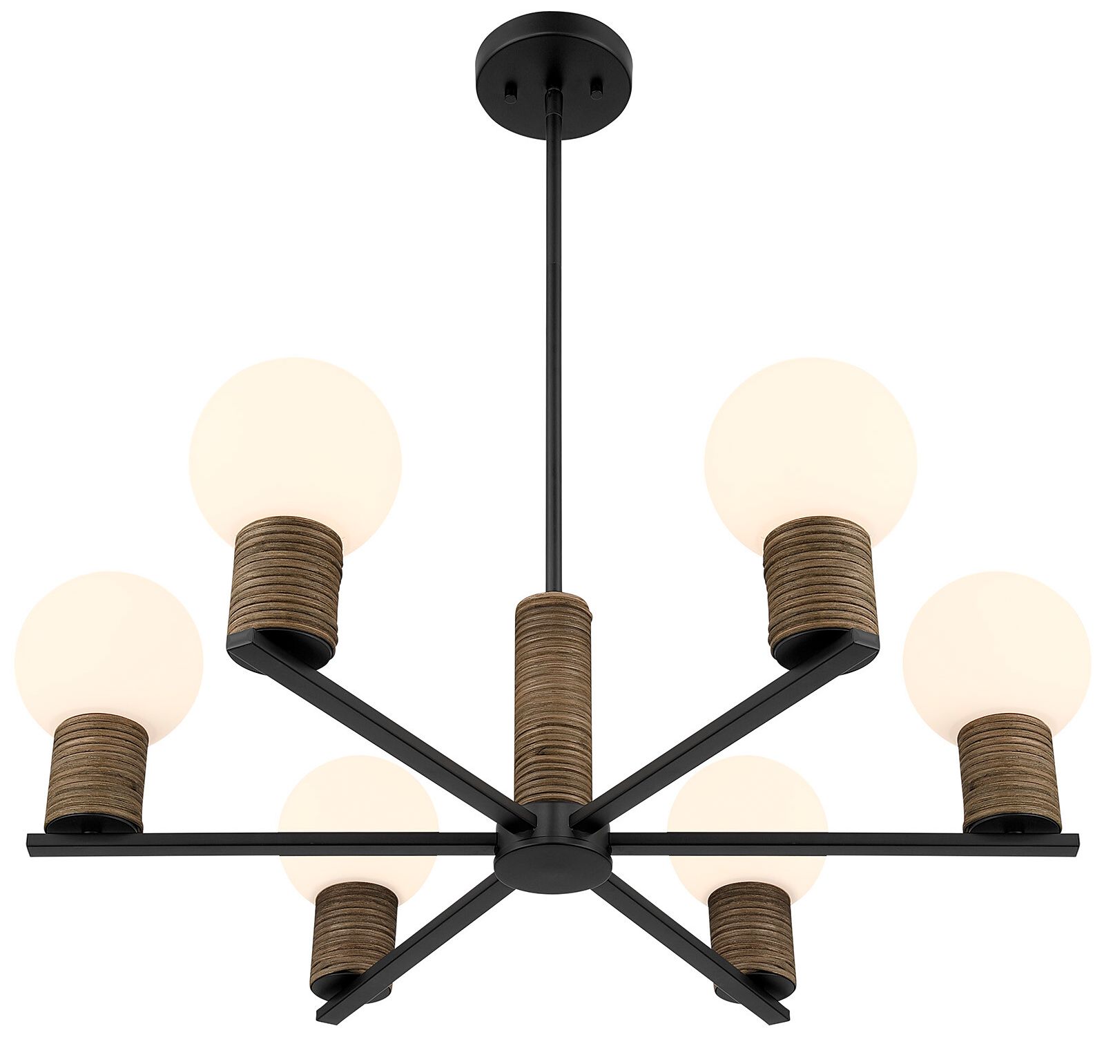 Image 7 Jarrell 6-Light Chandelier in Matte Black more views