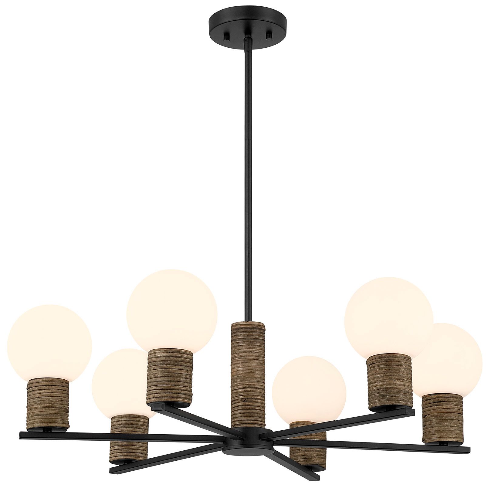 Jarrell 6-Light Chandelier in Matte Black