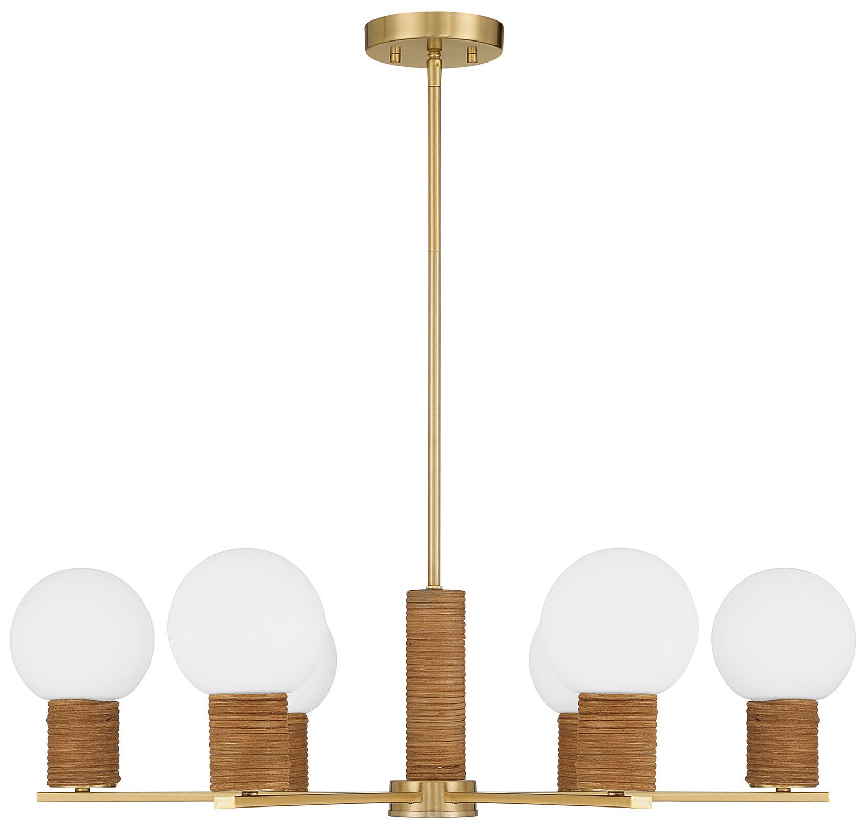 Image 2 Jarrell 6-Light Chandelier in Warm Brass more views