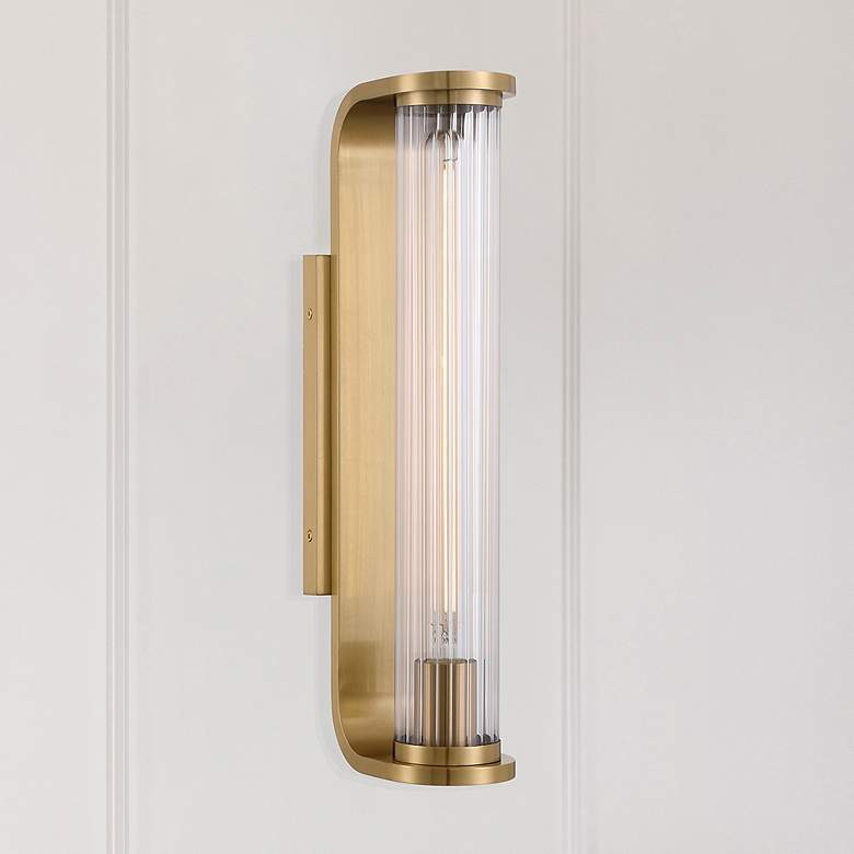 Image 7 Jarvis 1 Light LED Aged Brass Sconce more views