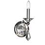 Jasmine 13.5"H x 5.5"W 1-Light Crystal Wall Sconce in Silver