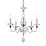 2_Jasmine 22"H x 20"W 5-Light Crystal Chandelier in Silver