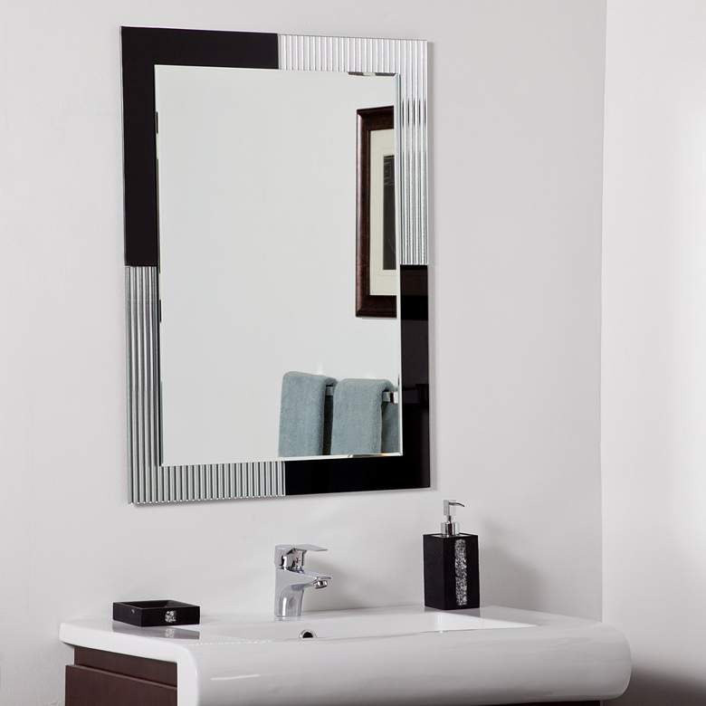 Image 1 Jasmine 23 1/2 inch x 31 1/2 inch Frameless Bathroom Wall Mirror