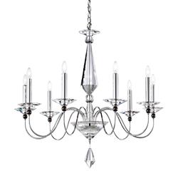 Jasmine 29.5"H x 33"W 8-Light Crystal Chandelier in Silver