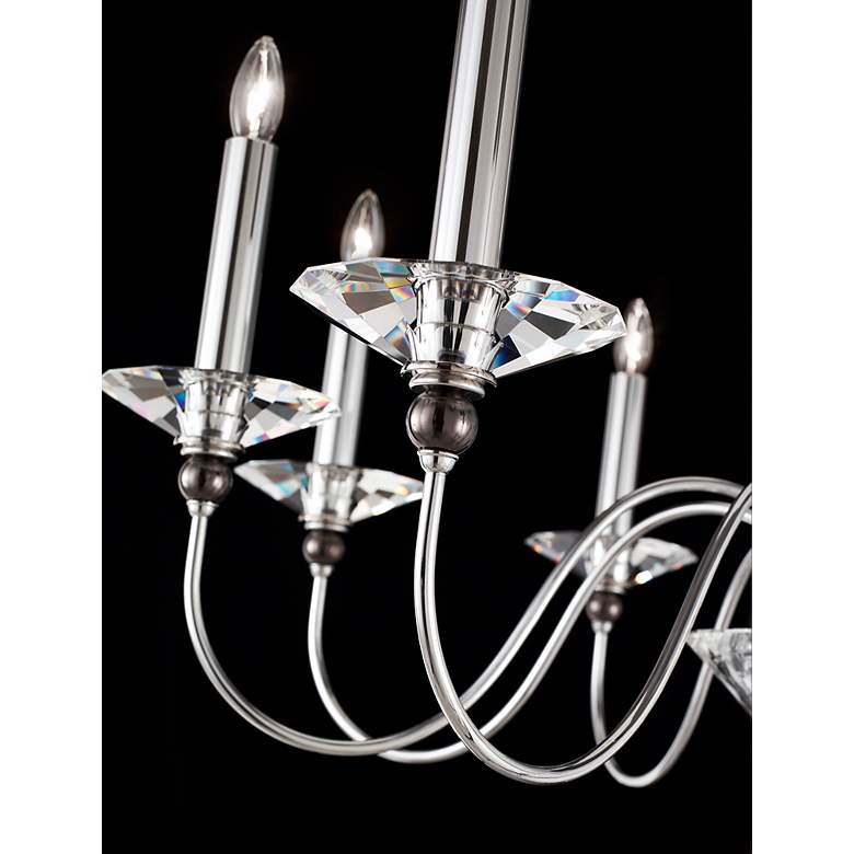 Image 3 Jasmine 29.5"H x 33"W 8-Light Crystal Chandelier in Silver more views