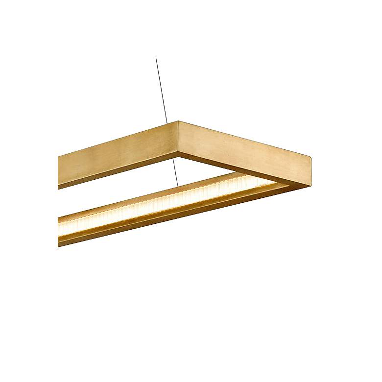 Image 3 Jasmine 60" Wide Gold Leaf LED Kitchen Island Light Pendant more views