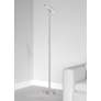 1_Jasmine 72" High Modern Satin Chrome Metal LED Torchiere Floor Lamp