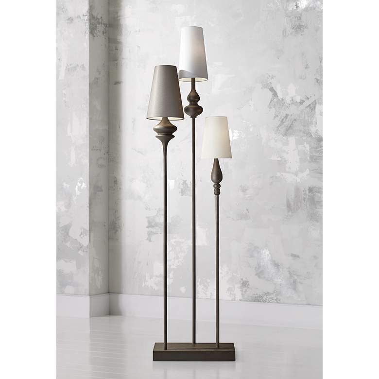 Image 1 Jasmine Antique Bronze 3-Light Floor Lamp