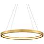Jasmine LED 44" Circular Frame Pendant - Gold Leaf Finish - Clear Glas
