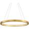 Jasmine LED 44" Circular Frame Pendant - Gold Leaf Finish - Clear Glas