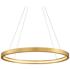 Jasmine LED 44" Circular Frame Pendant - Gold Leaf Finish - Clear Glas